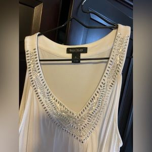 WHBM-Ladies dressy tank with silver accents